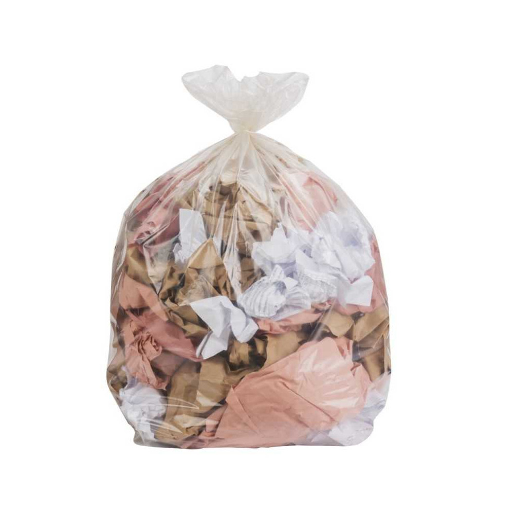 Sac poubelle - 130L - Transparent - 100 sacs