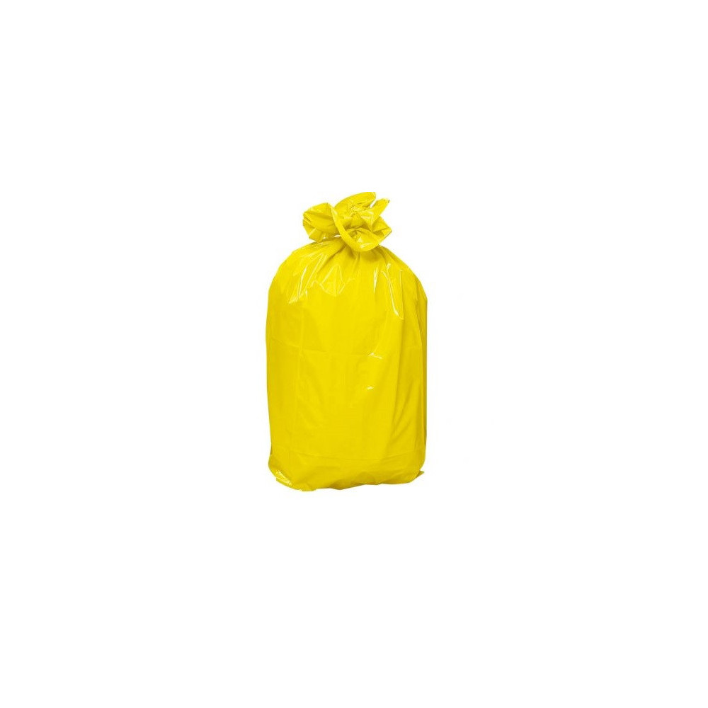 Sac poubelle - 110L - Jaune - 250 sacs - 40µ