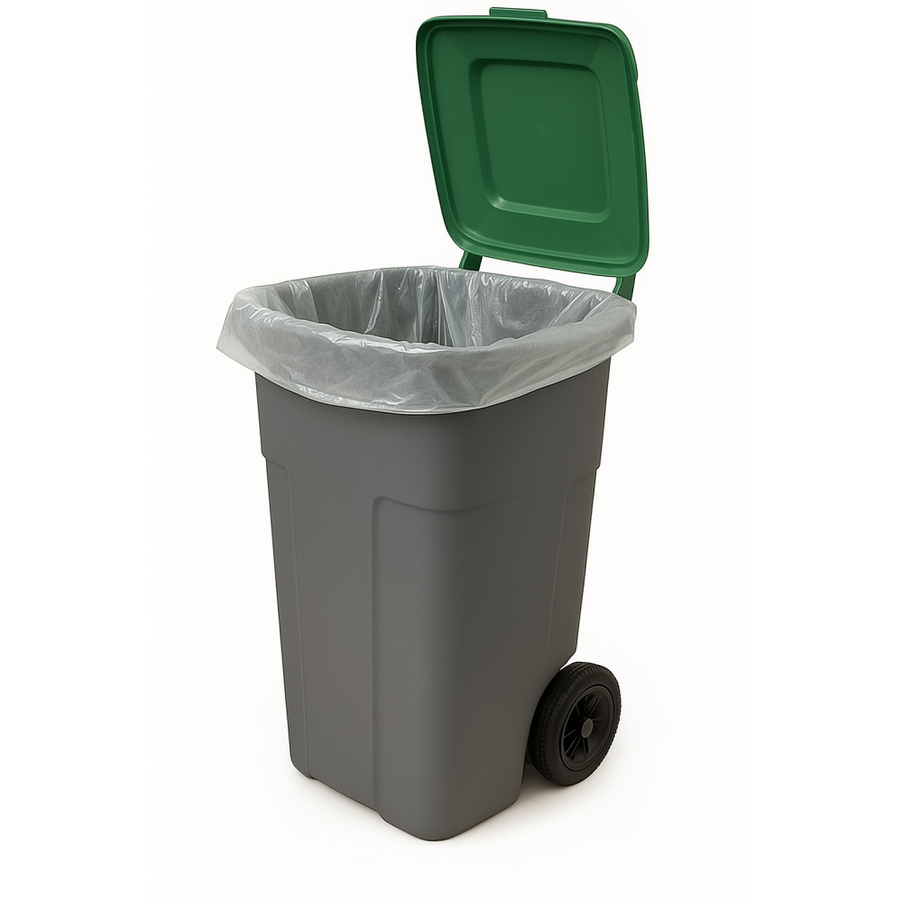 Sac poubelle - 240L - Transparent - 100 sacs - 37µ