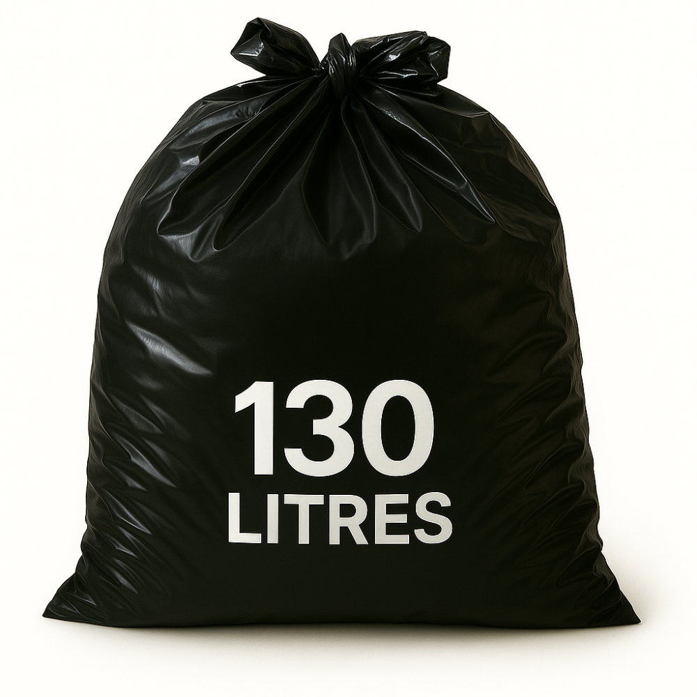 Sac poubelle - 130L - Noir - 200 sacs - 37µ