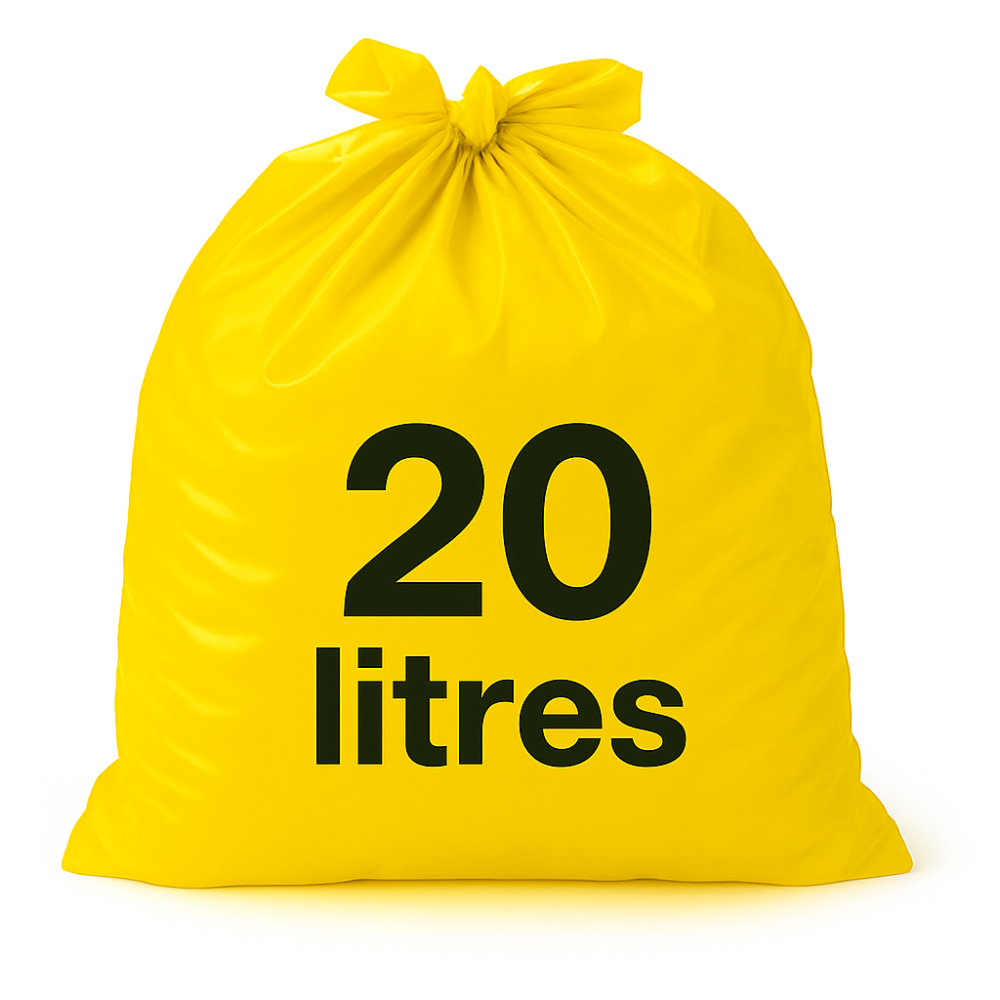 Sac poubelle Dasri - 20L - DASRI - Jaune - 500 sacs