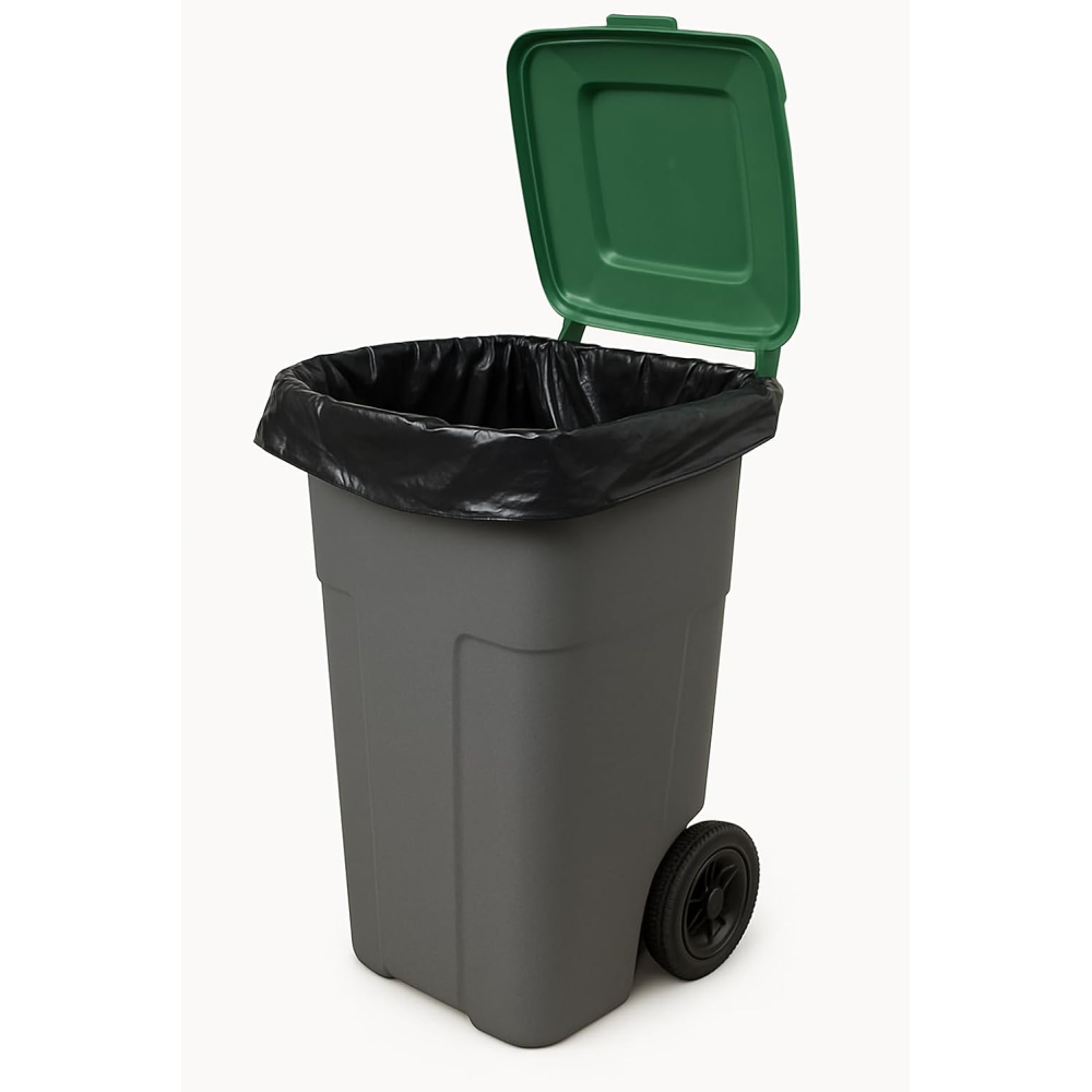 Housse pour conteneur - 330L - Noir - 100 sacs - 30µ