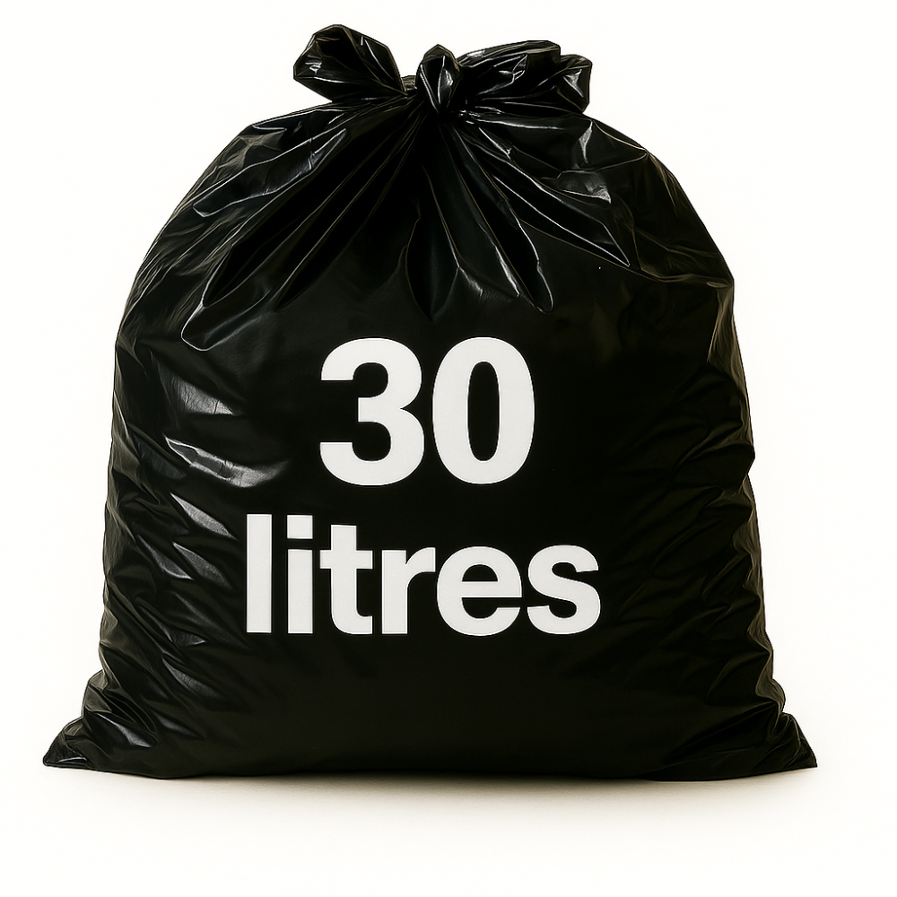 Sac poubelle - 20L - Noir - 1000 sacs - 11µ
