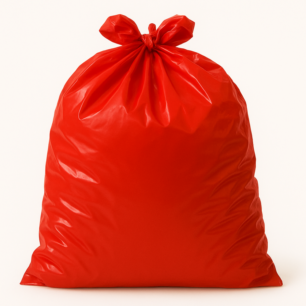 Sac poubelle - 130L - Rouge - 100 sacs - 40µ