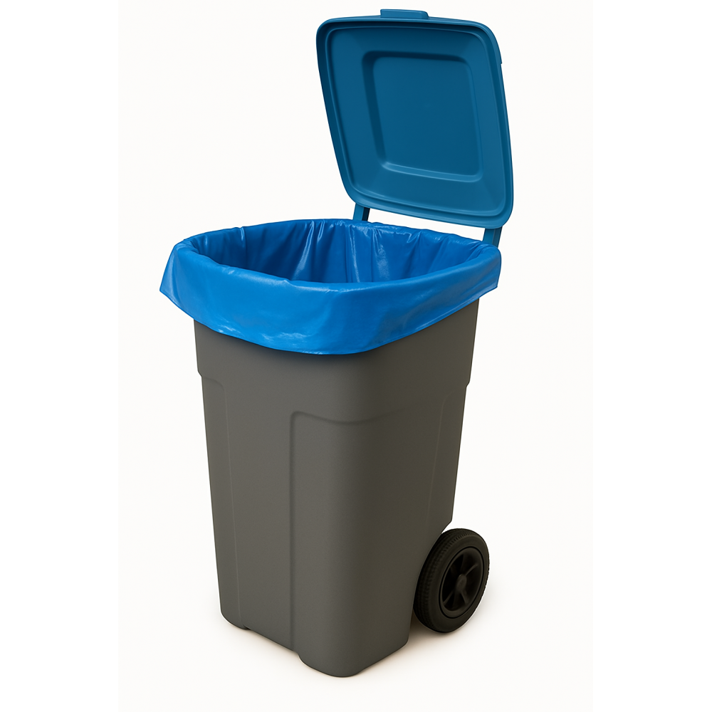 Sac poubelle - 130L - Bleu - 100 sacs - 40µ