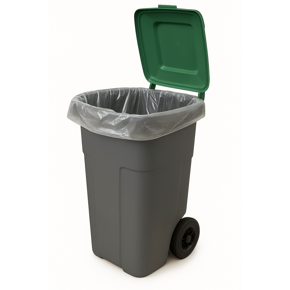 Sac poubelle - 130L - Transparent - 100 sacs - 40µ