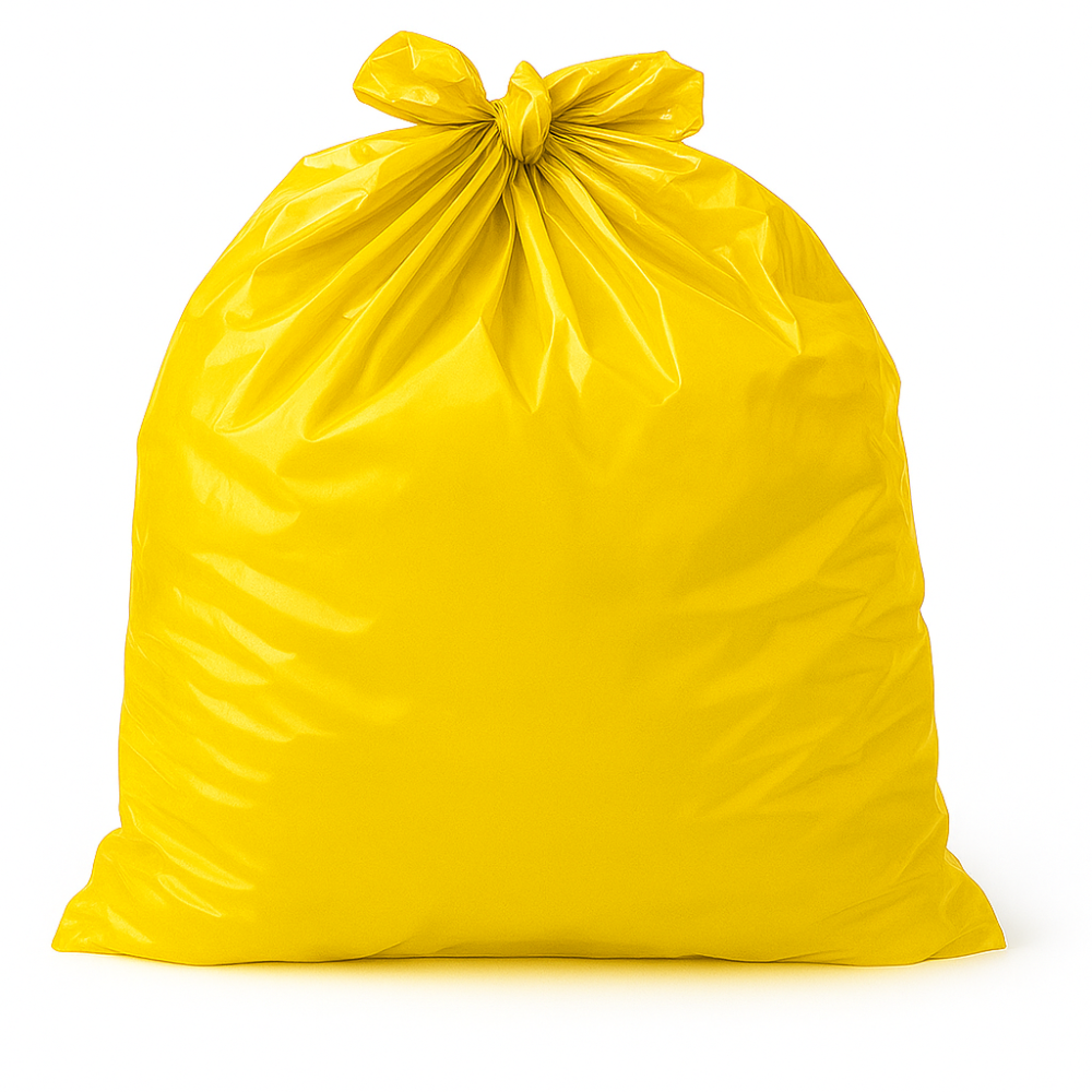 Sac poubelle - 110L - Jaune - 200 sacs - 40µ