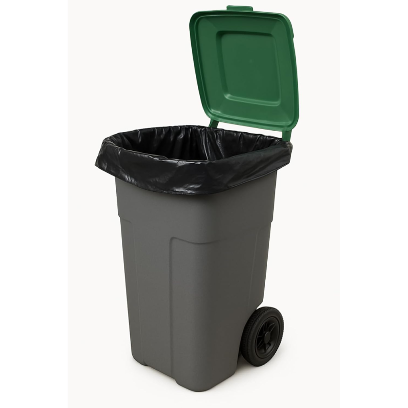 Sac pour conteneur - 120L - Noir - 100 sacs - 35µ