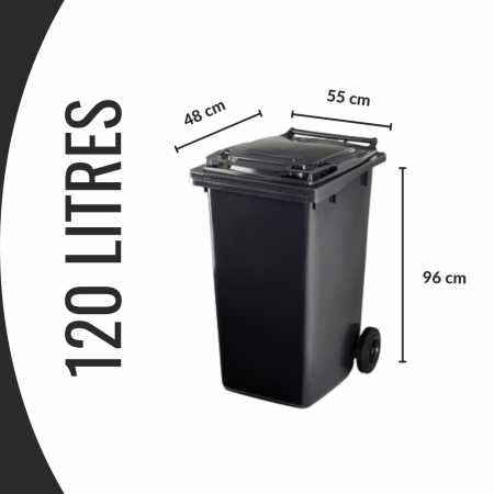Dimension poubelle conteneur 120 litres