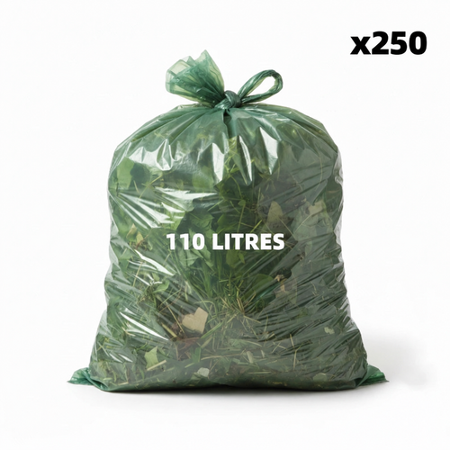 Sac poubelle - 110L - Vert - 250 sacs - 40µ