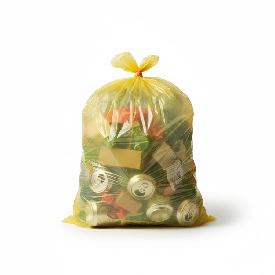 Sac poubelle - 110L - Jaune - 200 sacs - 40µ