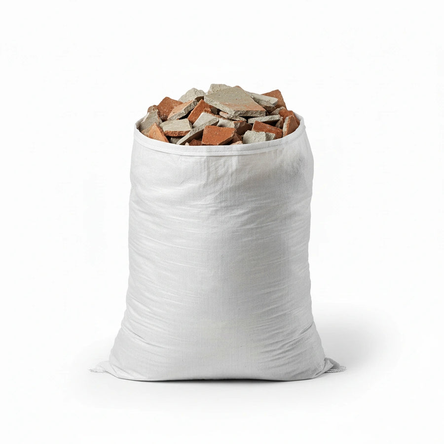 Sac résistant pour gravats - 64L - Blanc - 100 sacs - 67µ