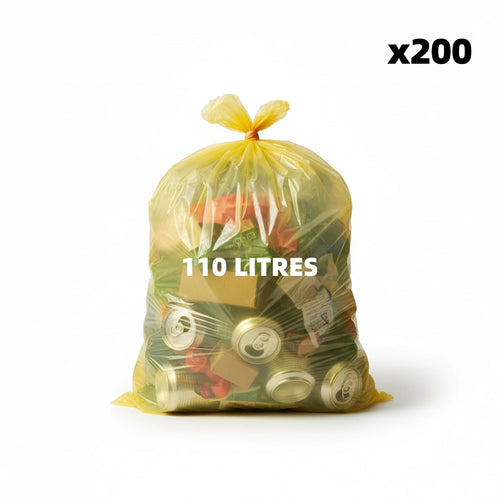 Sac poubelle Dasri - 110L - DASRI - Jaune - 200 sacs - 30µ