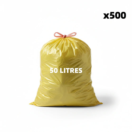 Sac poubelle Dasri - 50L - DASRI - Jaune - 500 sacs - 23µ