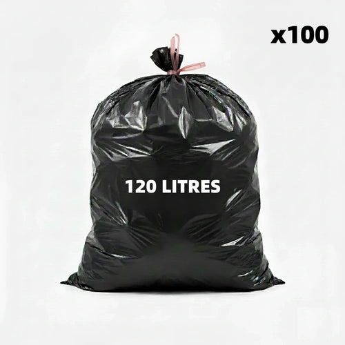 Sac pour conteneur - 120L - Noir - 100 sacs - 35µ