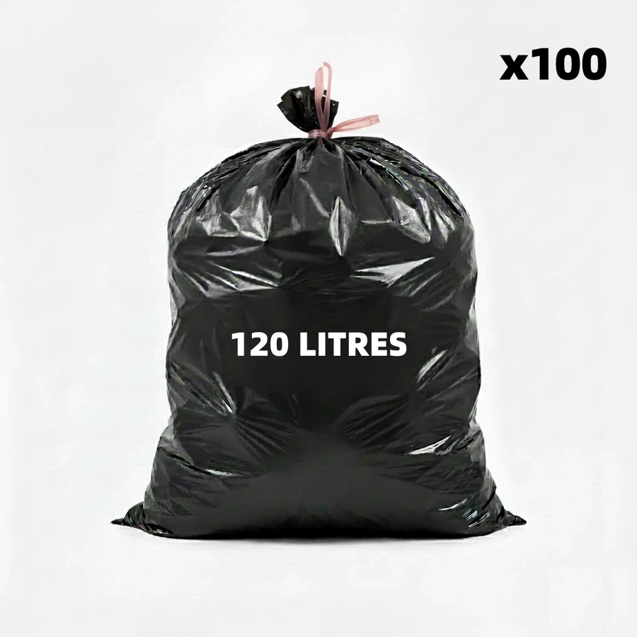 Sac pour conteneur - 120L - Noir - 100 sacs - 35µ