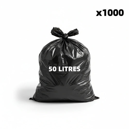 Sac poubelle - 20L - Noir - 1000 sacs - 11µ