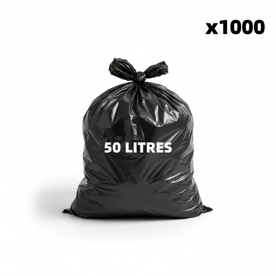 Sac poubelle - 20L - Noir - 1000 sacs - 11µ