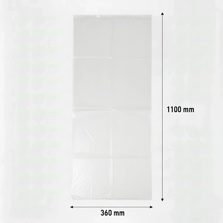 Sac poubelle - 110L - Transparent - 200 sacs - 22µ
