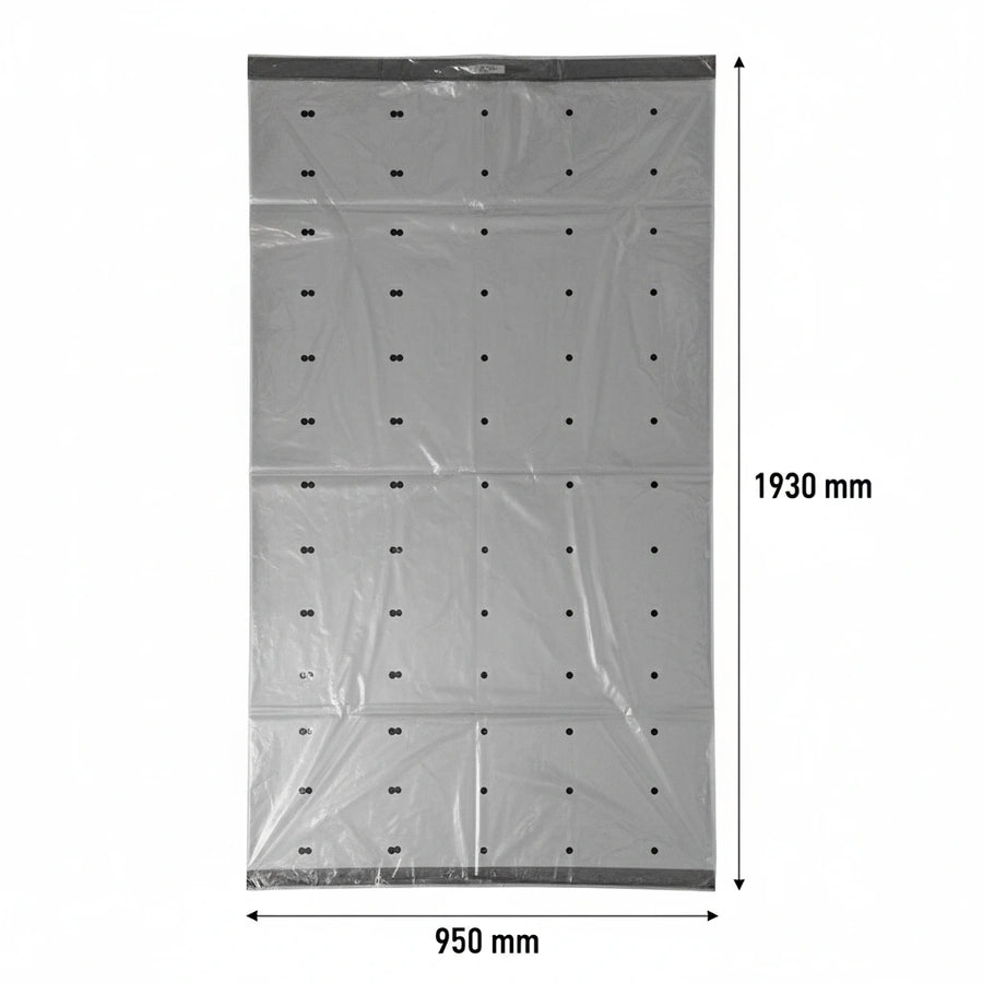 Housse pour conteneur - 400L - Macro Perforée - Transparent - 100 sacs
