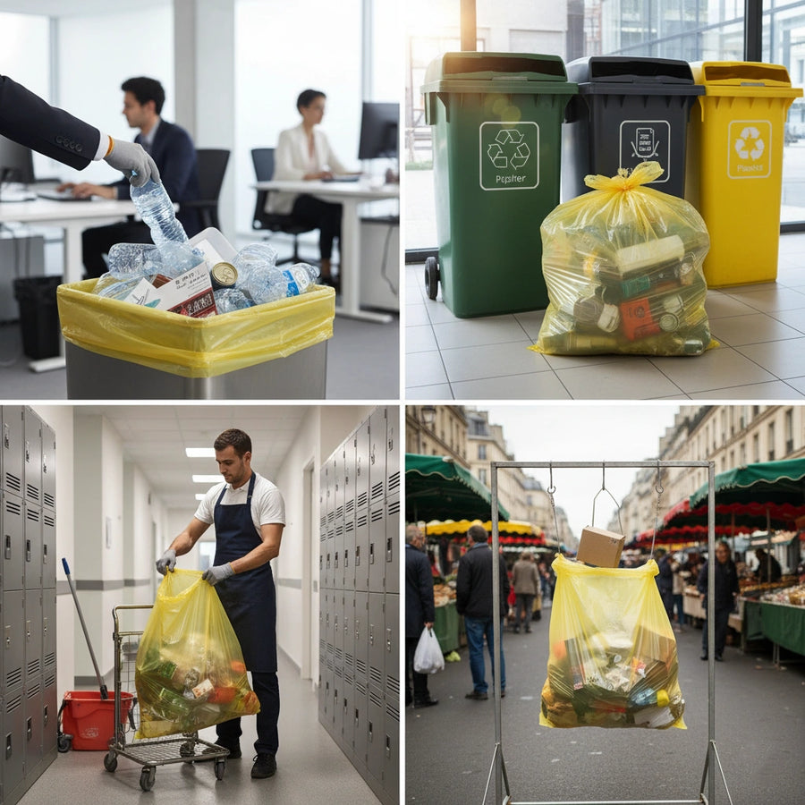 Sac poubelle Dasri - 110L - DASRI - Jaune - 200 sacs - 30µ