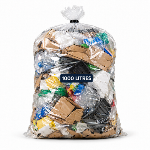 Housse pour conteneur - 1 000L - Micro Perforée - Transparent - 50 sacs - 55µ
