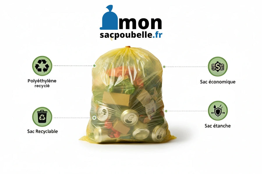 Sac poubelle Dasri - 110L - DASRI - Jaune - 200 sacs - 30µ